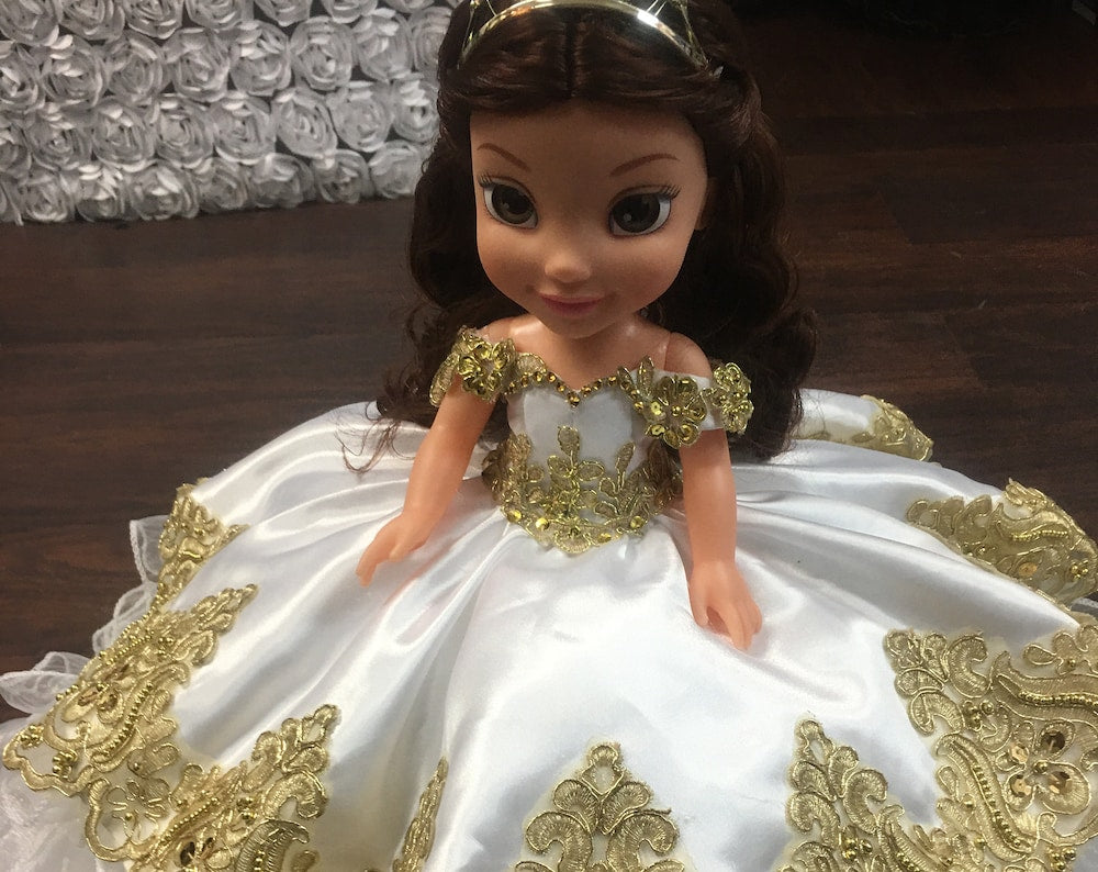 Personalized Quinceanera Doll Dress, Custom made Doll Dress, Includes My Quince World Personalized Quinceanera Doll Dress, Custom made Doll Dress, Includes My Quince World